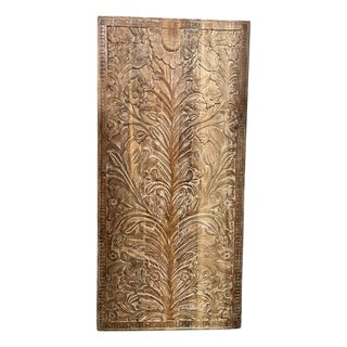 Hand-Carved Tree of Life Wooden Wall Decor Panel With Birds & Floral Motif | Rustic Wellness Art For Sale
