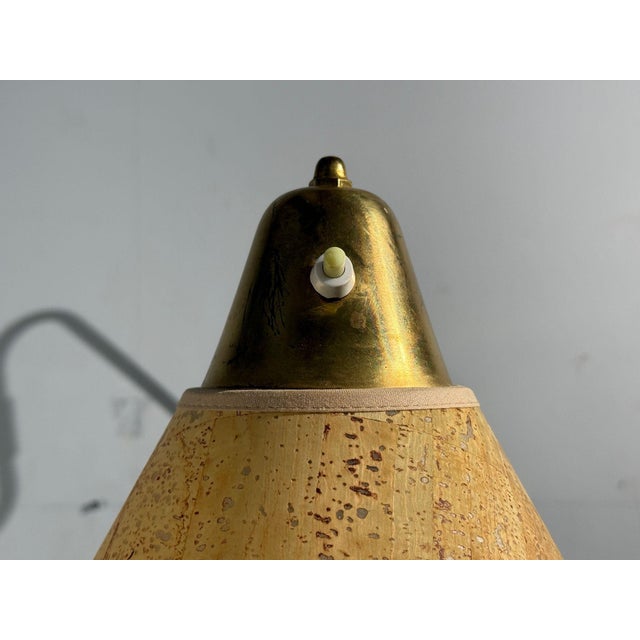 Wood Danish Modern, Articulating Wall Light, Brass, Denmark, 1960s For Sale - Image 7 of 12