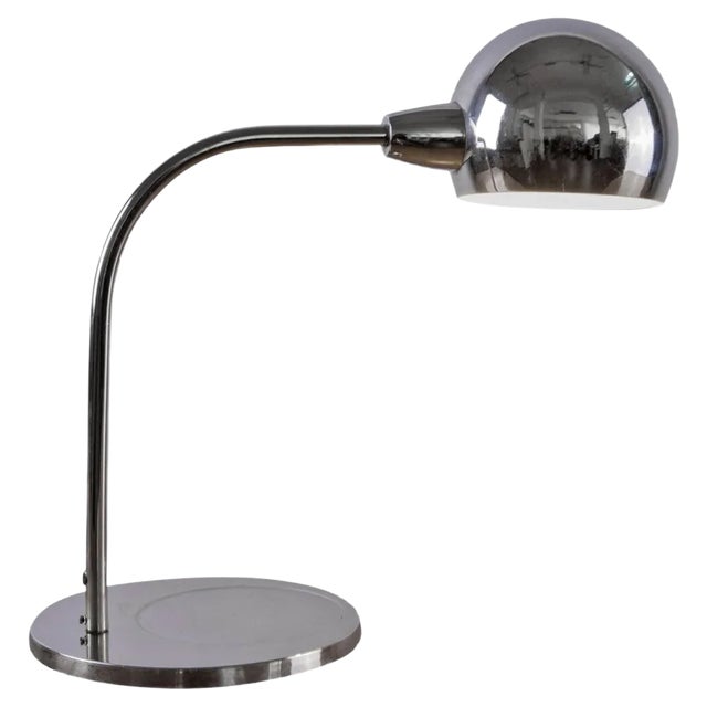 Italian Chromed Brass Venticinque Table Lamp by Sergio Asti for Candle Fontana Arte, 1960 For Sale