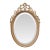 1990s Ethan Allen Carved French Style Oval Mirror For Sale
