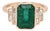 3Ct Emerald Ring With Earth Mined Diamonds: Solid 14k Gold, Emerald Cut 10x8mm, Size 6.75 For Sale