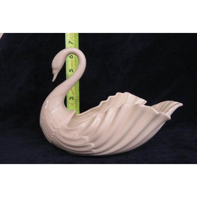 Lenox Porcelain Swan Figurine Bowl Planter Dish Ivory Color Made in Usa 5206b For Sale - Image 12 of 15