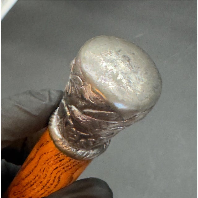 Antique Victorian Silver Mounted Walking Stick For Sale - Image 10 of 17