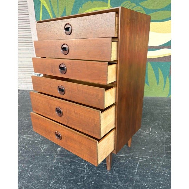Fully-Refinished Mid Century Jack Cartwright Founders Decorum Tallboy For Sale In Tampa - Image 6 of 11