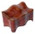 Fine Italian Bombe Serpentine Leather Box For Sale