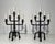 Pair of 1940s 5-Arm Wrought Iron Candelabras For Sale - Image 6 of 12