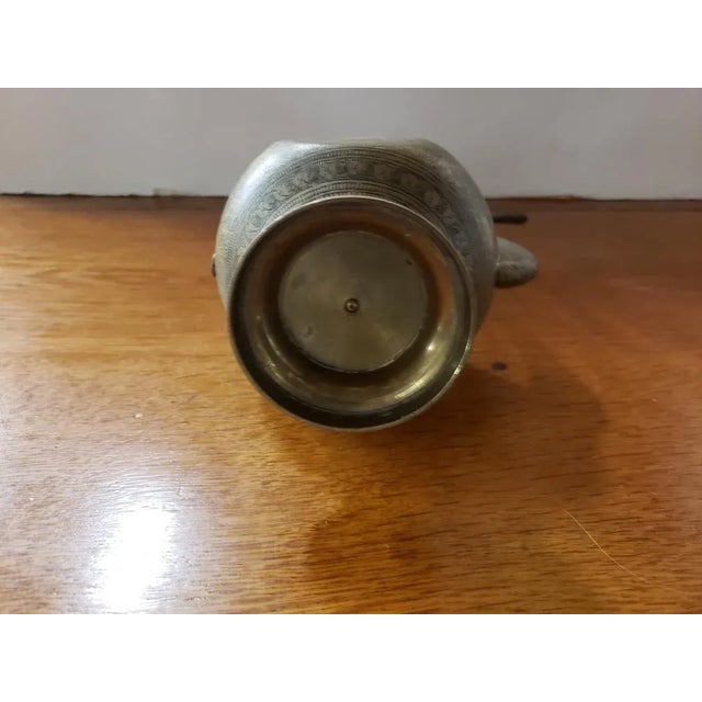 Metal Mid 20th Century Indian Etched Brass Ewer Pitcher For Sale - Image 7 of 7