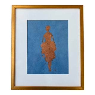 Contemporary Rene Romero Schuler Original Ballerina in Copper Foil, Framed For Sale