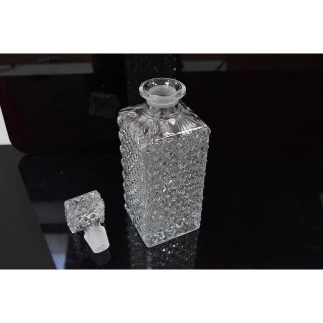 Vintage Crystal Glass Liqueur Decanter, 1950s. For Sale - Image 6 of 9