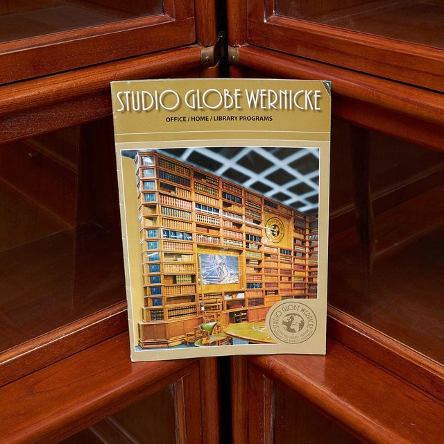 Brown Large Corner Sectional Barrister Bookcase by Studio Globe Wernicke For Sale - Image 8 of 11