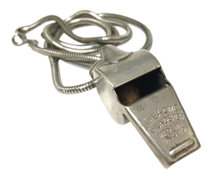 Vintage the Acme Thunder Metal Whistle With Chain