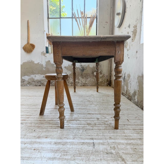 Beechwood Bistro Farmhouse Table, 1900 For Sale - Image 10 of 18