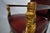 Mid 20th Century Red Leather Empire Style Armchair With Gilded Figures For Sale - Image 11 of 11