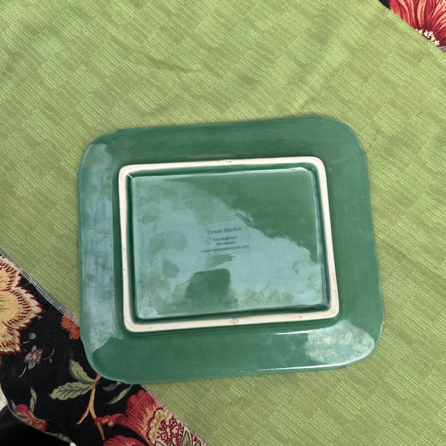 1970s Hand Painted Stoneware Asparagus Tray For Sale - Image 10 of 10