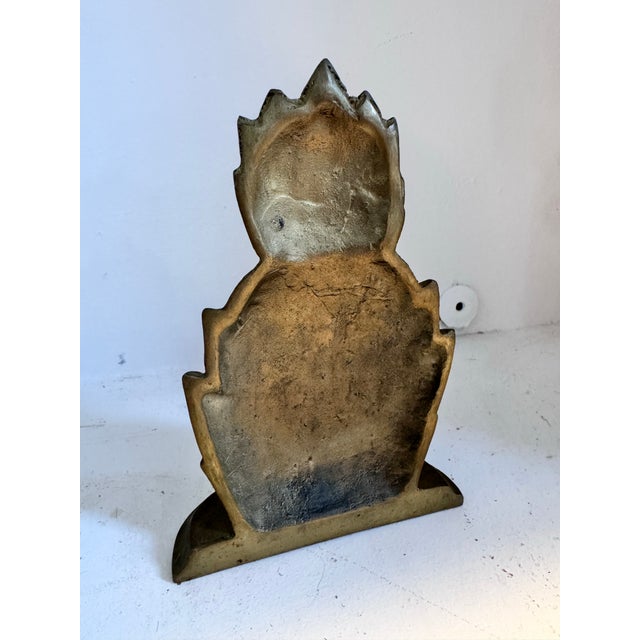 Metal Vintage Brass Pineapple Doorstopper Bookend For Sale - Image 7 of 12