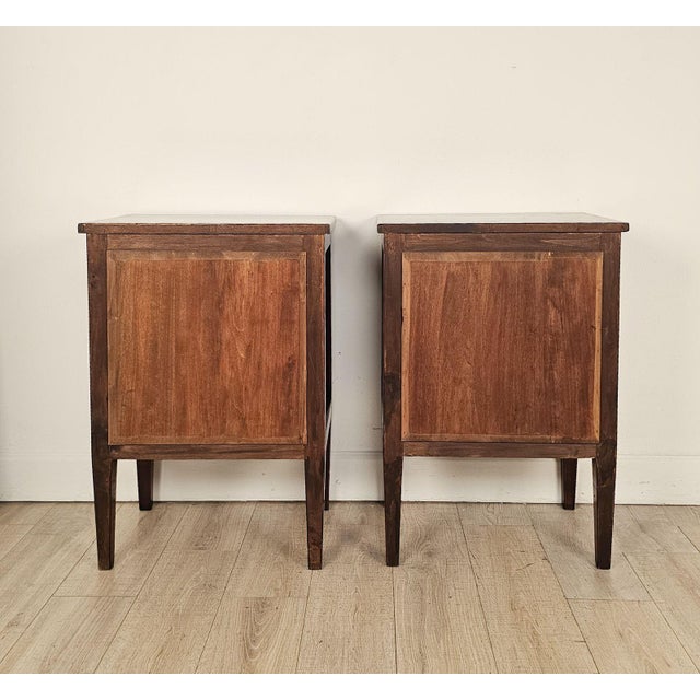 Pair of Italian Small Commodes in Cherry For Sale In San Francisco - Image 6 of 8