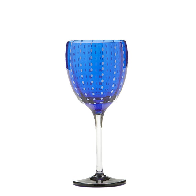 Contemporary Zafferano Perle Wine Goblet (Set of 2) - Cobalt Blue For Sale - Image 3 of 3