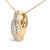 Contemporary 14k Yellow Gold 1 1/3 Cttw Princess and Baguette-cut Diamond Double Curved Pendant Necklace (H-I Color ,VS1-VS2 Clarity) - NO CHAIN INCLUDED For Sale - Image 3 of 5