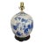 Vintage Blue and White Chinese Porcelain Melon Ginger Jar Table Lamp For Sale