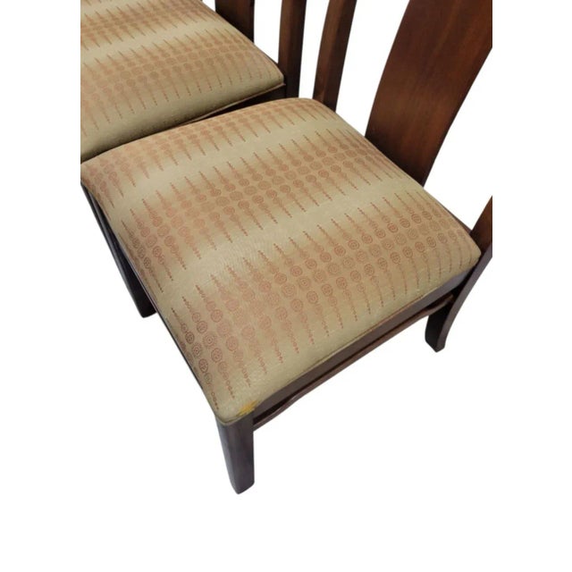 Brown Vintage Bernhardt Mid Century Modern Michael Taylor Style Pecan, Walnut Sleek Dining Room Chairs- A Set 6 For Sale - Image 8 of 16