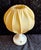 Vintage Table Lamp with White Plastic and Yellow Fabric Shade, 1970s For Sale - Image 4 of 7