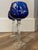 Pair of Bohemian Traube Nachtmann Cobalt Blue Cut Crystal Wine Glasses For Sale - Image 9 of 10