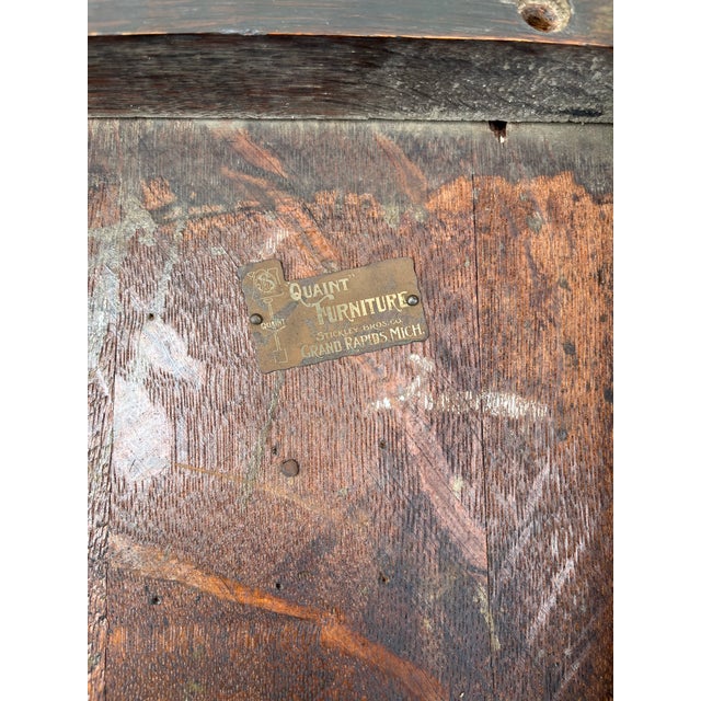 Early 20th C. Stickley Bros. Arts & Crafts Quartersawn Oak Chair For Sale - Image 9 of 12