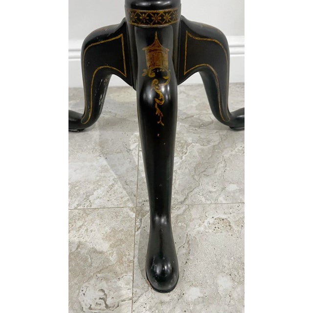 Wood Maitland-Smith Chinoiseries Flip-Up Side Table For Sale - Image 7 of 10