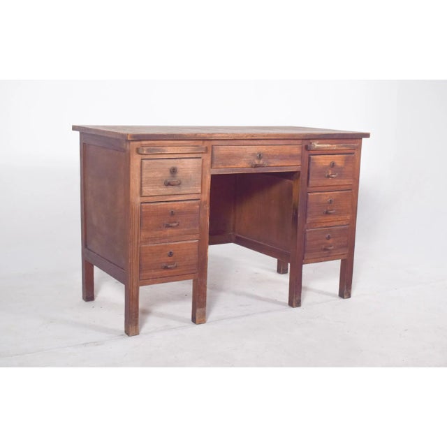 Mid-Century Portuguese Desk in Wood from Olaio, 1950s For Sale - Image 14 of 14