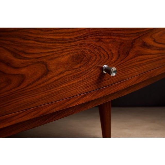 Wood Mid-Century Brazilian Modern Rosewood Lift-Top Desk / Vanity Console, Brazil, 1950s For Sale - Image 7 of 16