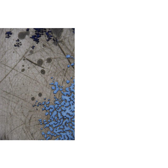 Yannick Ballif, Abstract Serigraph on Woven Paste, 1976 For Sale - Image 4 of 12