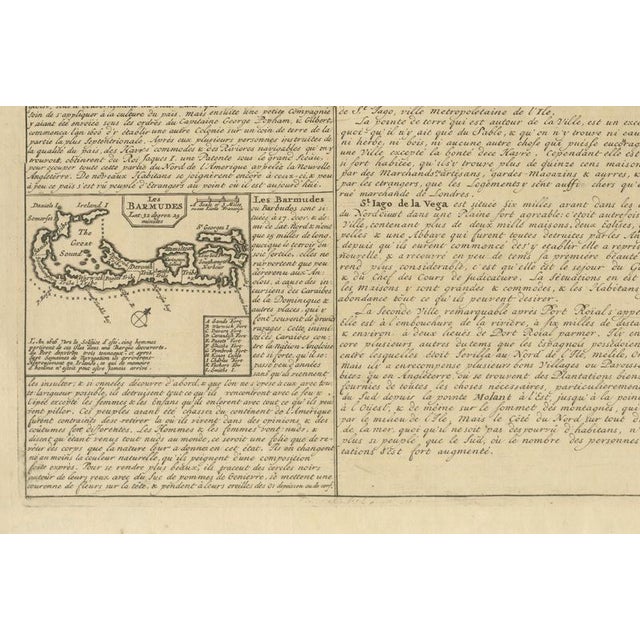 French Colonial America Map with Jamaica, Barbados and Carolina, 1719 For Sale - Image 5 of 12