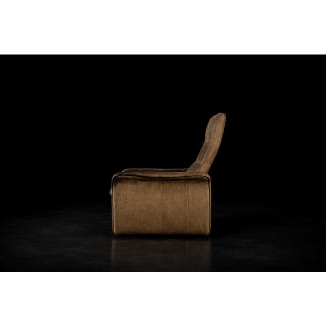 Vintage Brutalist Buffalo Leather DS-50 Lounge Chair from de Sede, 1970s For Sale - Image 4 of 18