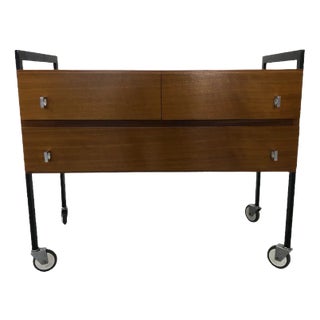 Metal & Teak Cabinet, 1970s For Sale