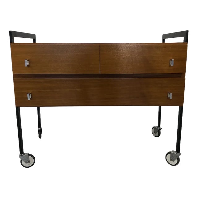 Metal & Teak Cabinet, 1970s For Sale