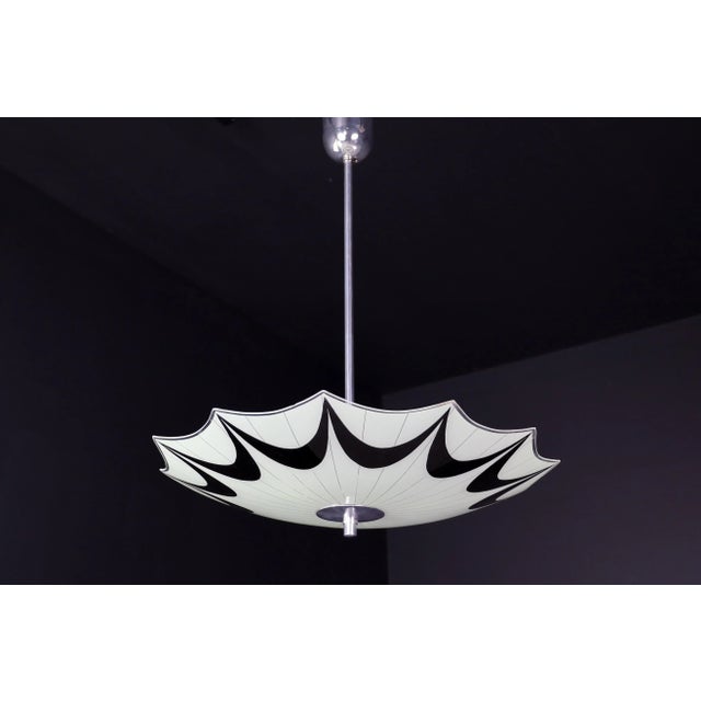Mid-Century Glass Hanging Pendant Lamp, 1958 For Sale - Image 11 of 13
