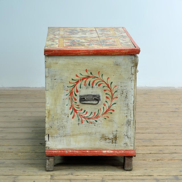 Folk Art Bridal Chest, 1950 For Sale - Image 11 of 13