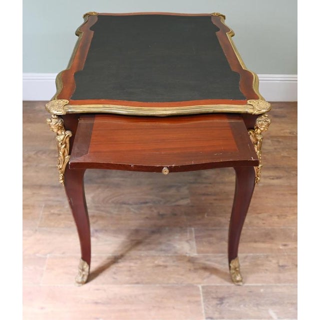 Metal French Louis XV Revival Bureau Plat Desk, 1880 For Sale - Image 7 of 11