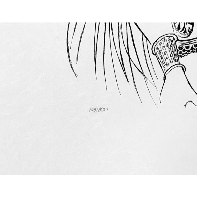 Al Hirschfeld, Anthony & Cleopatra (Elizabeth Taylor and Richard Burton) Hand Signed Lithograph, 2001 For Sale - Image 4 of 5
