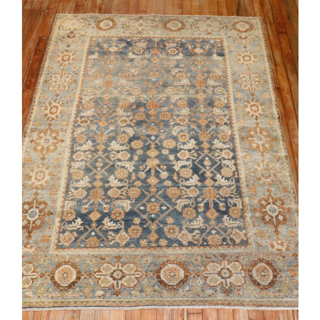 A large accent size early 20th century Persian Malayer rug. Measures: 4'3" x 5'11".