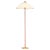 Floor Lamp in Brass and Cane attributed to Paavo Tynell, 1950s For Sale