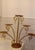 Spanish Revival Style Sculptural Gilded Woodland Antiquity Chandelier Candelabra Stand Gold Tone Metal Elegant Prisms Narrow Soft Canopy Candle Light For Sale - Image 11 of 16