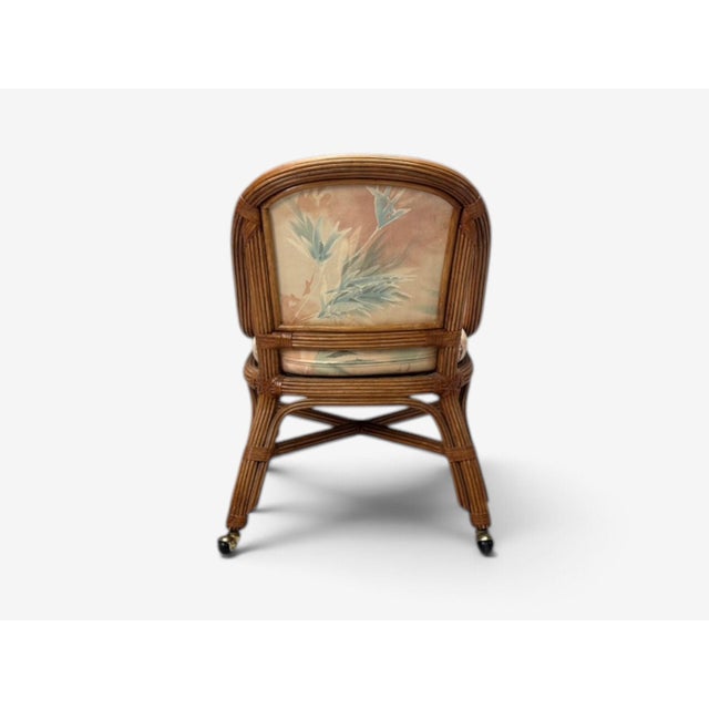 Henry Link, Dining Table and Four Chairs, Bamboo, Fabric, Philippines, 1980s For Sale - Image 9 of 13