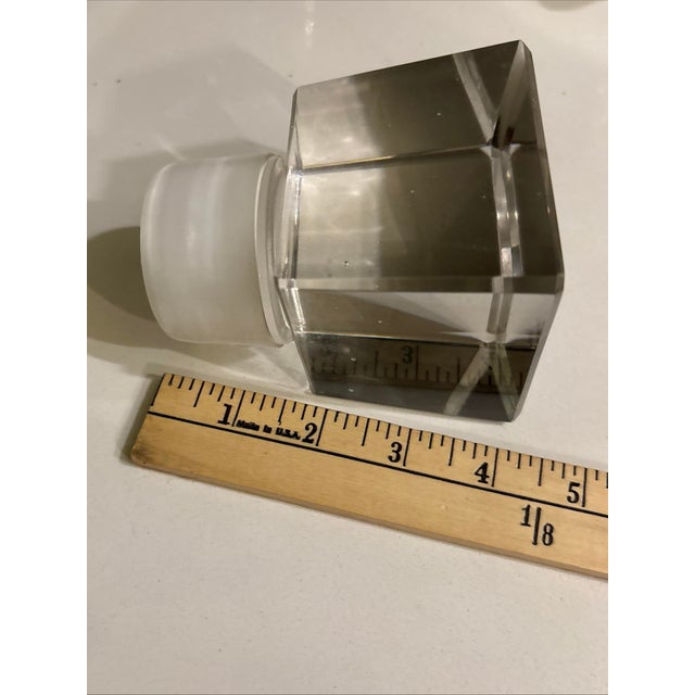 Transparent Miss Dior 20th Century Giant Houndstooth Glass 12”x10”W Department Store Factice Bottle For Sale - Image 8 of 12