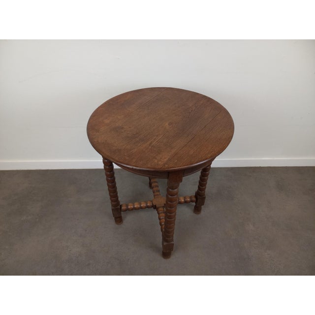 Oak Side Table, 1940s For Sale - Image 10 of 18