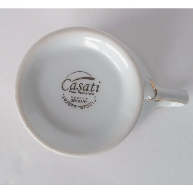 1960s Casati Art Nouveau Demitasse Coffee Cups with Floral Motif- 6 Pieces For Sale In Miami - Image 6 of 12