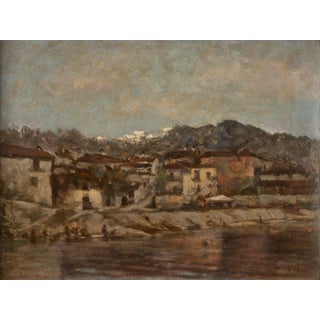 Eugenio Gignous, Lake Maggiore, 1901, Oil on Board For Sale