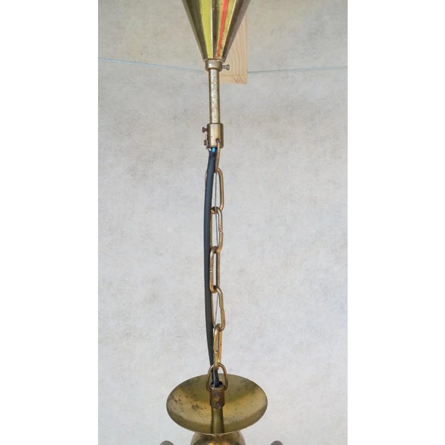 Vintage Bronze Chandelier, 1970s For Sale - Image 12 of 18