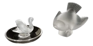 Two Lalique Bird Sculptures