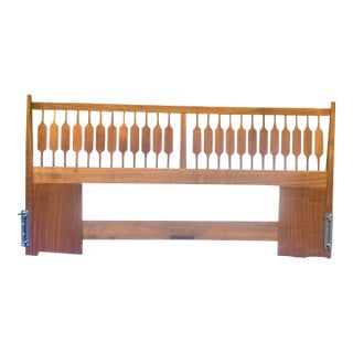 Kipp Stewart for Drexel Declaration Mid-Century Modern Walnut King Headboard For Sale